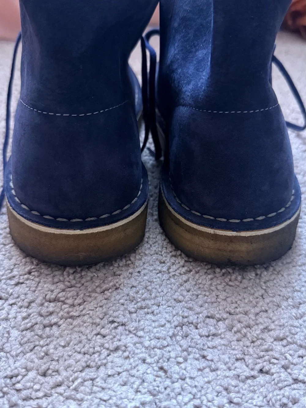 Clarks Men's Navy Leather Chukka Boots